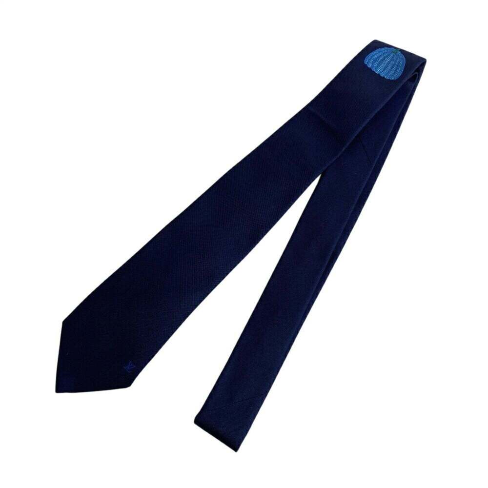 LOUIS VUITTON M78364 YK Yayoi Kusama Cravate Pumpkin Tie Navy Men's - Picture 2 of 10